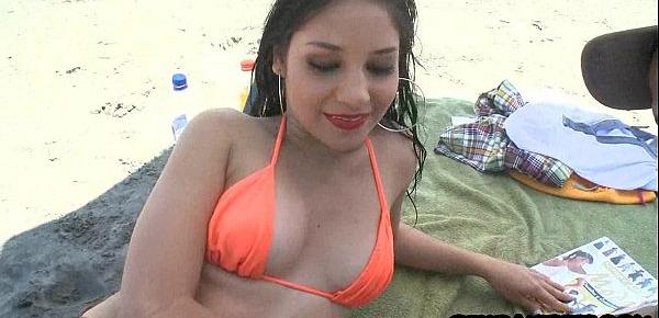  Tiny latina teen babe gets fucked on beach 04